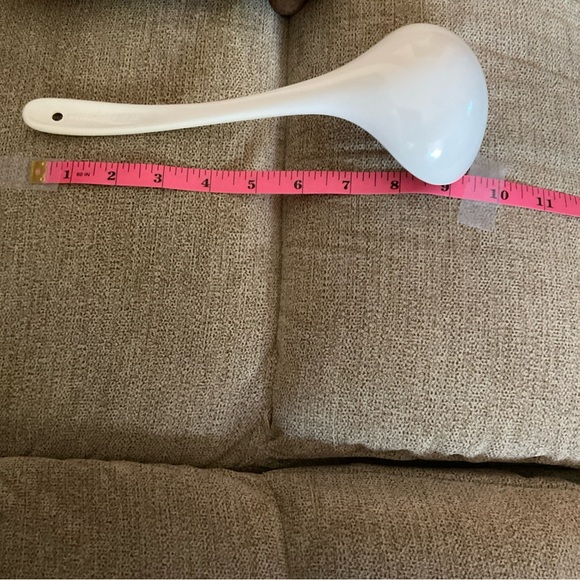 Vintage Melamine Spoon Tai-Hong 7006-A Sm Ladle White W Leaf Pattern HTF EUC - Picture 8 of 9